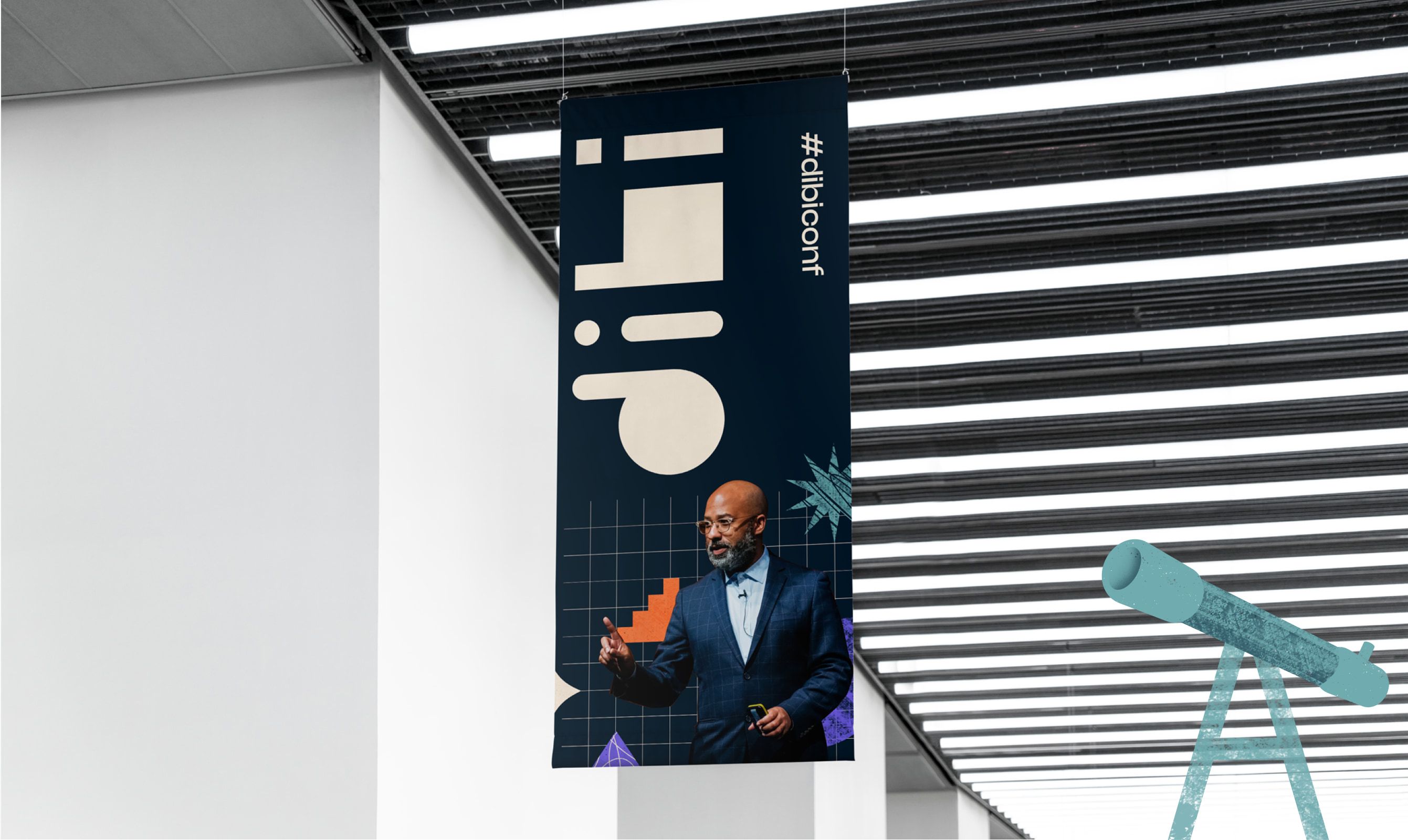 DIBI conference banner artwork by Komodo